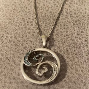 Open Heart Wave Necklace